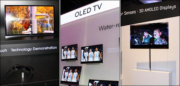 Sony 3D OLED prototípus / LG OLED TV / Samung 3D AMOLED prototípus