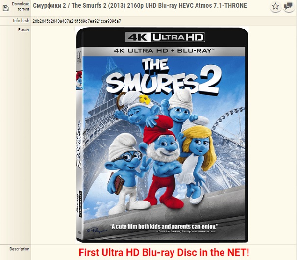 Feltört Ultra HD Blu-ray The Smurfs2.jpg