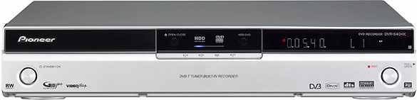 A legújabb DVR-540HX HDD/DVD felvevőbe földi-sugárzású digitális adásokhoz (DVB-T) való vevőt is építenek
